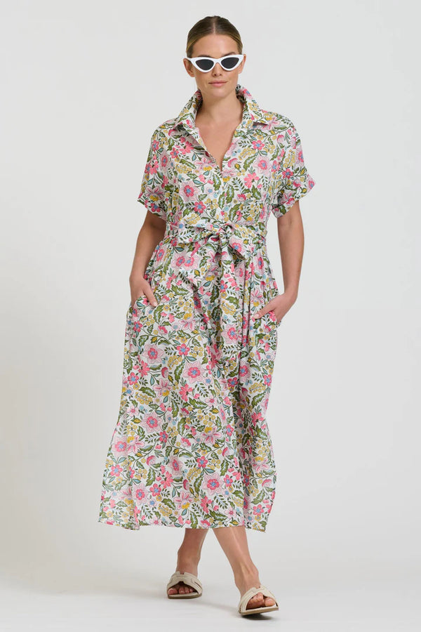 The Lucy Dress - Passion Flower White