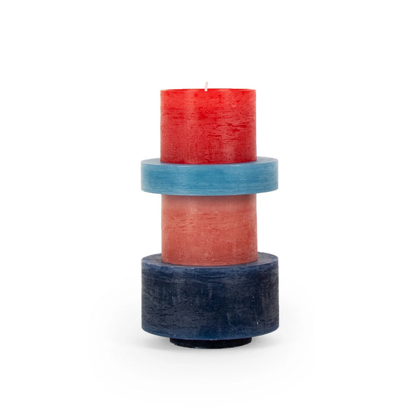 Candle Stack 4 - Red & Blue