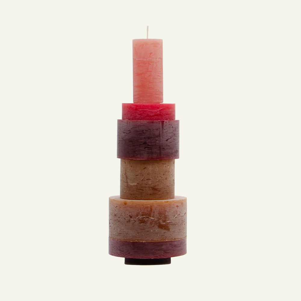 Candle Stack 6 - Burgundy