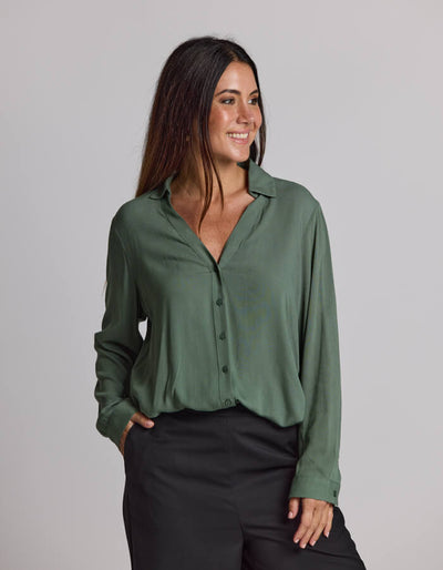 Broadway Blouse - Evergreen