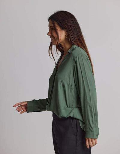 Broadway Blouse - Evergreen