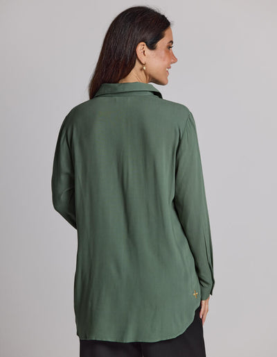 Broadway Blouse - Evergreen