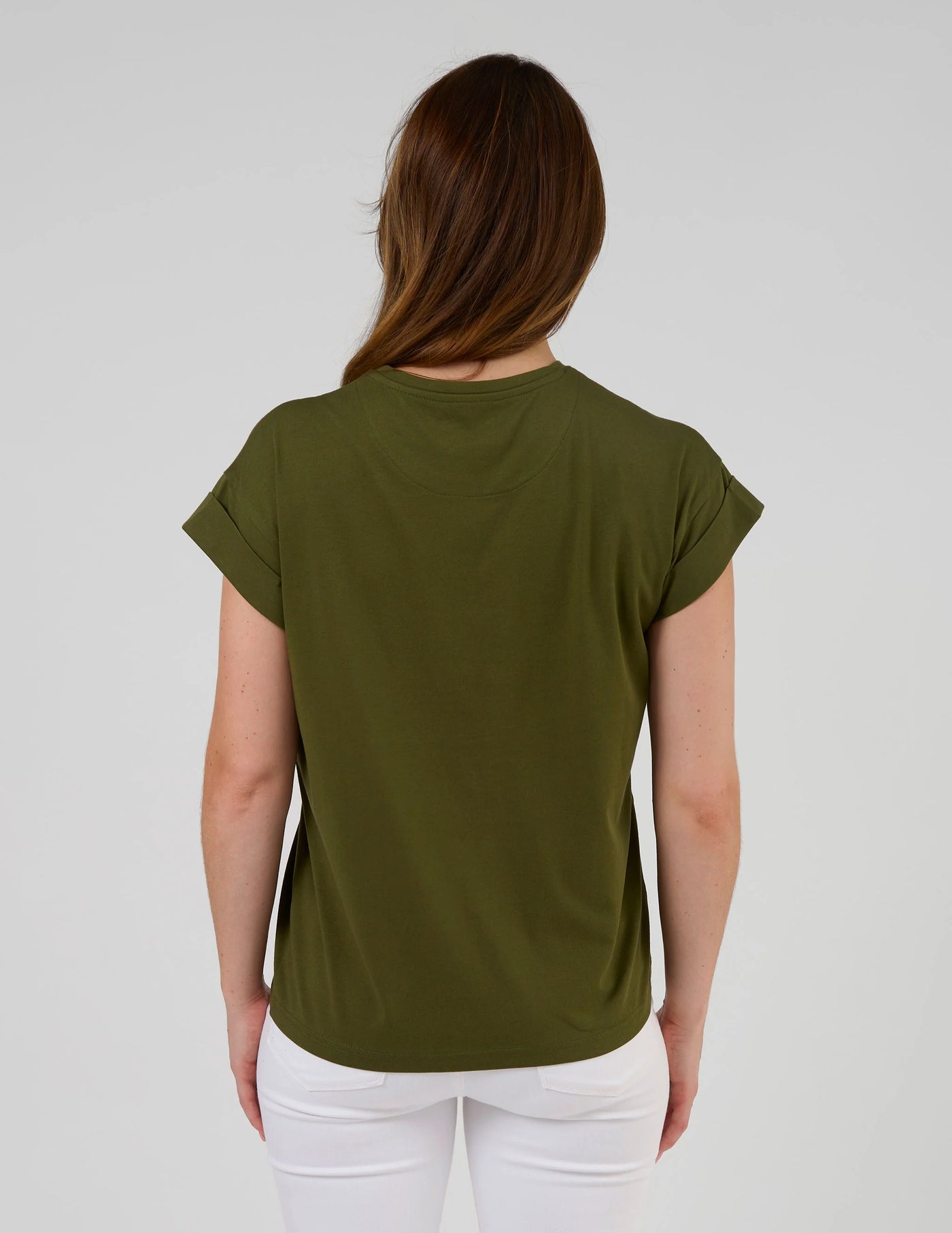 Cuff Tee - Khaki Palm