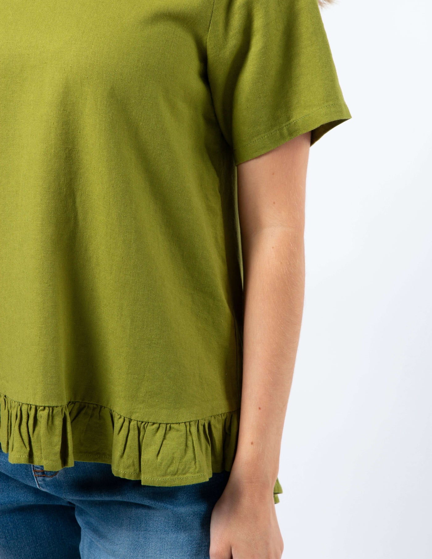 Frill Seeker Blouse - Guacamole