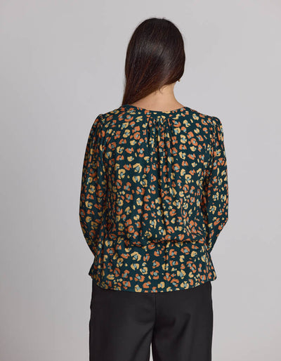 Hudson Blouse - Winter Leopard