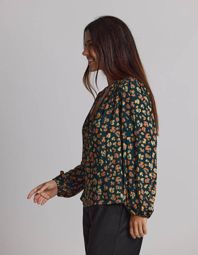 Hudson Blouse - Winter Leopard