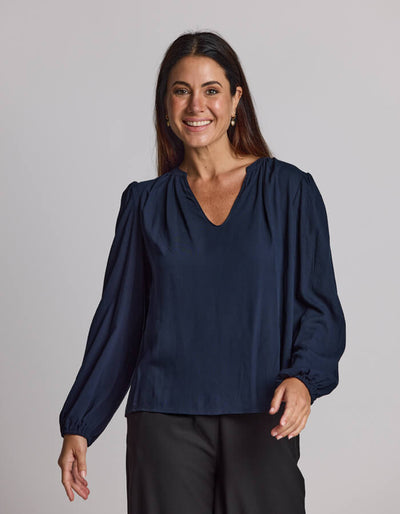 Hudson Blouse - Blueberry