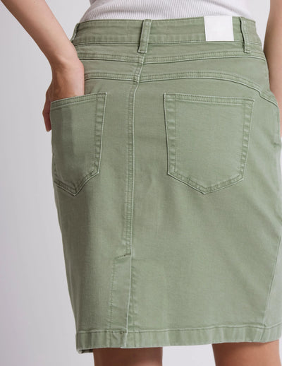 Strike Skirt - Khaki Denim