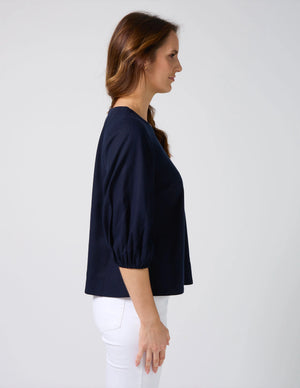 Ursula Blouse - Hampton Blue