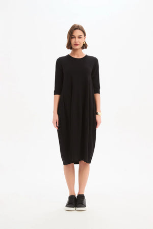 Diagonal Seam Dress - Black