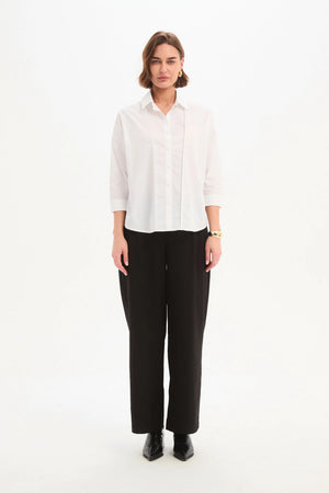 Panel Front Bind Shirt - White