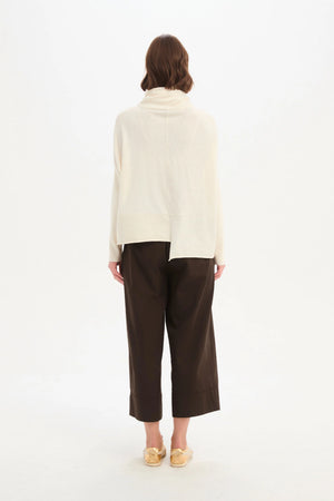 Roll Hem Pocket Knit - Cream