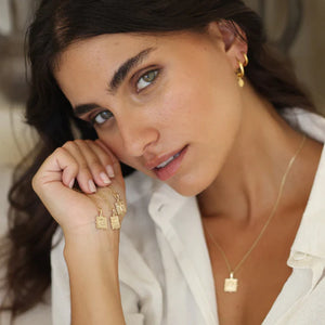 Aquarius Zodiac Necklace- Gold
