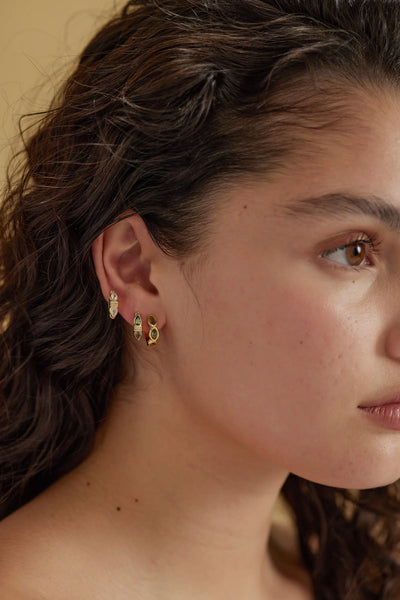 Eden Apatite Gold Huggies