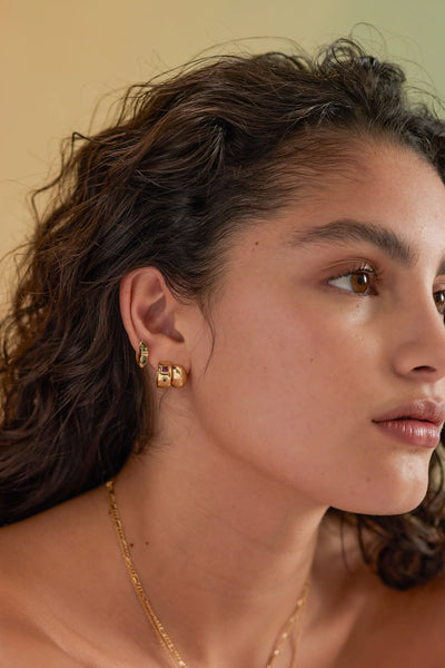 Eden Apatite Gold Huggies