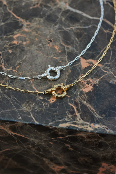 Sailor Clasp Gold Necklace