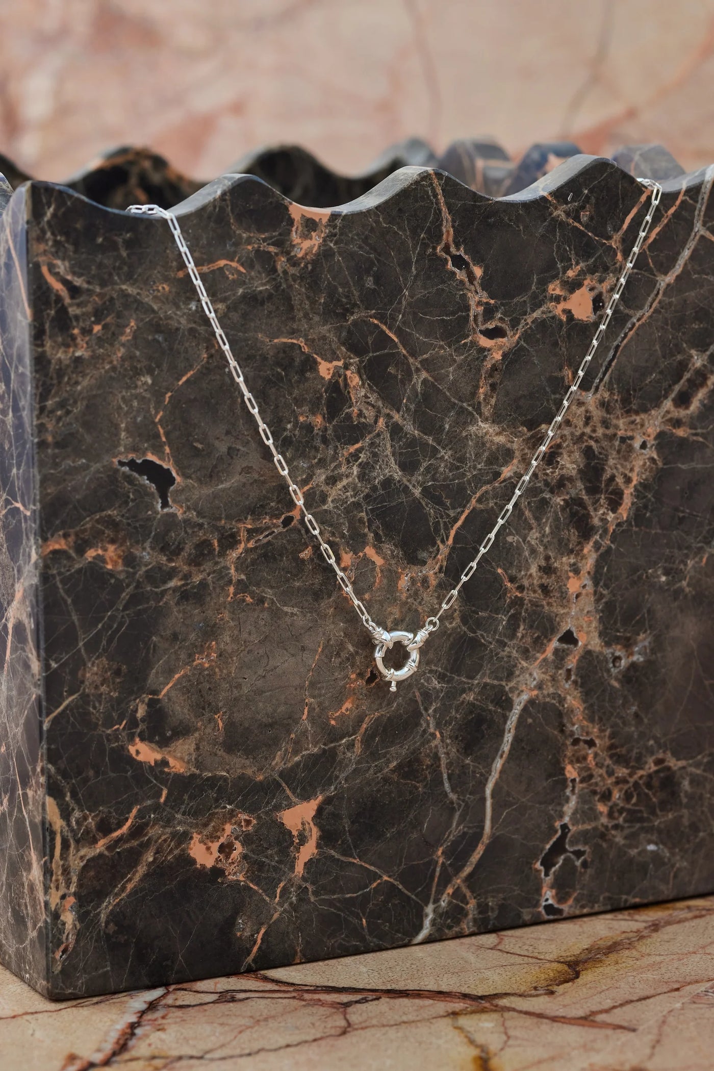 Sailor Clasp Silver Necklace