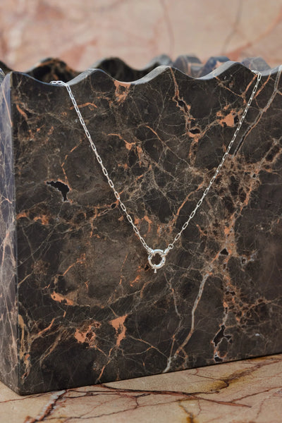 Sailor Clasp Silver Necklace