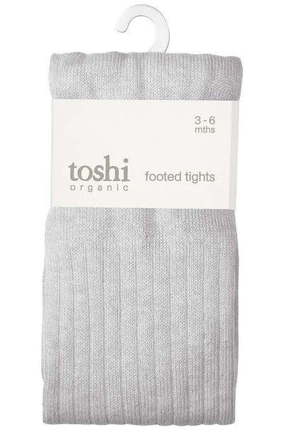 Baby Tights Organic Footed - Ash