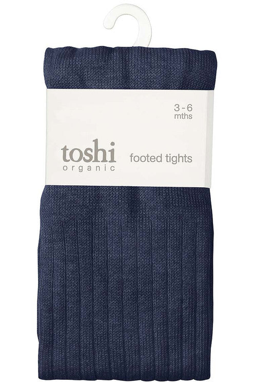 Baby Tights Organic Footed - Ink