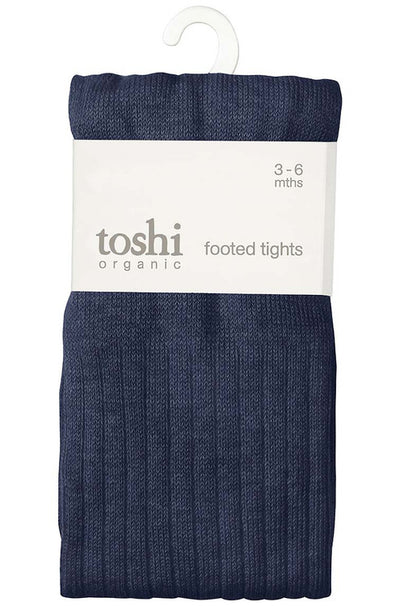 Baby Tights Organic Footed - Ink