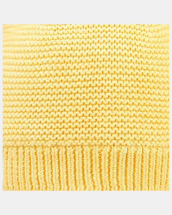 Organic Beanie Snowy - Banana fabric details