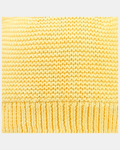 Organic Beanie Snowy - Banana fabric details