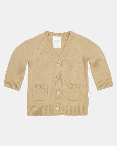 Organic Cardigan Remy - Driftwood