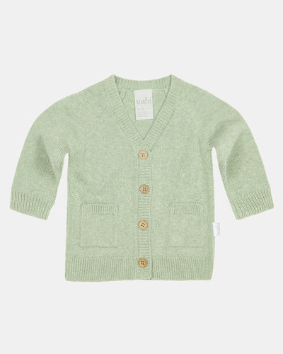 Organic Cardigan Remy - Matcha front