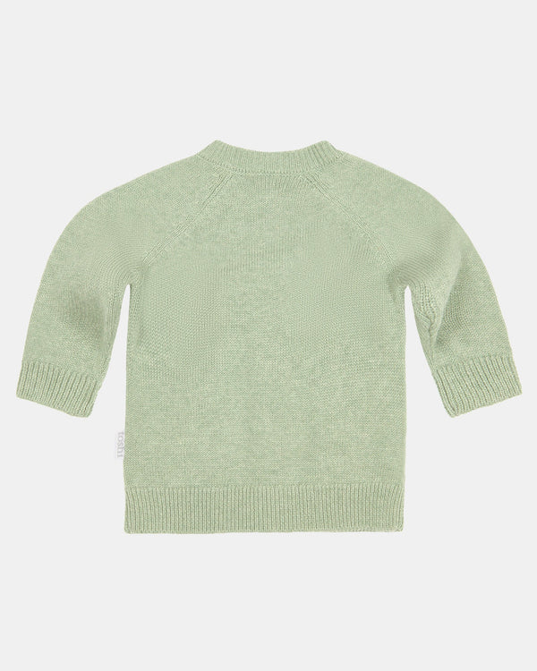 Organic Cardigan Remy - Matcha back