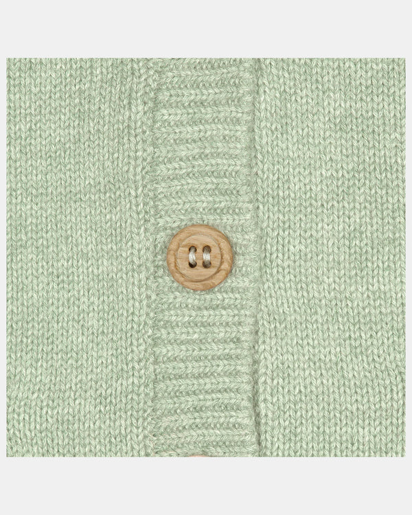 closer look Organic Cardigan Remy - Matcha button