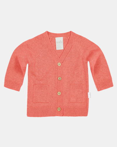 Organic Cardigan Remy - Paprika front