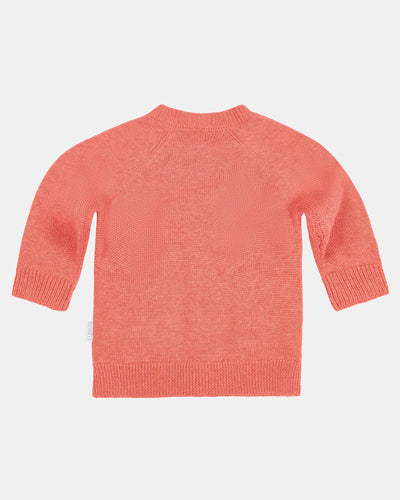 Organic Cardigan Remy - Paprika back
