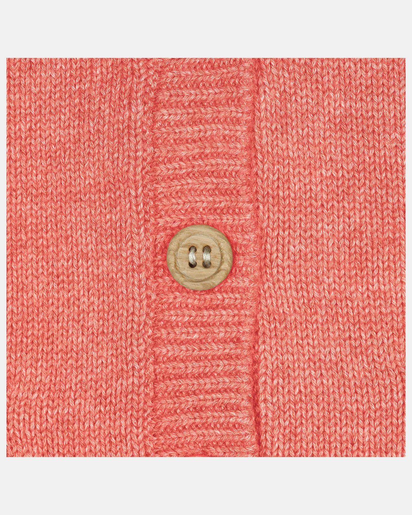 button details of Organic Cardigan Remy - Paprika