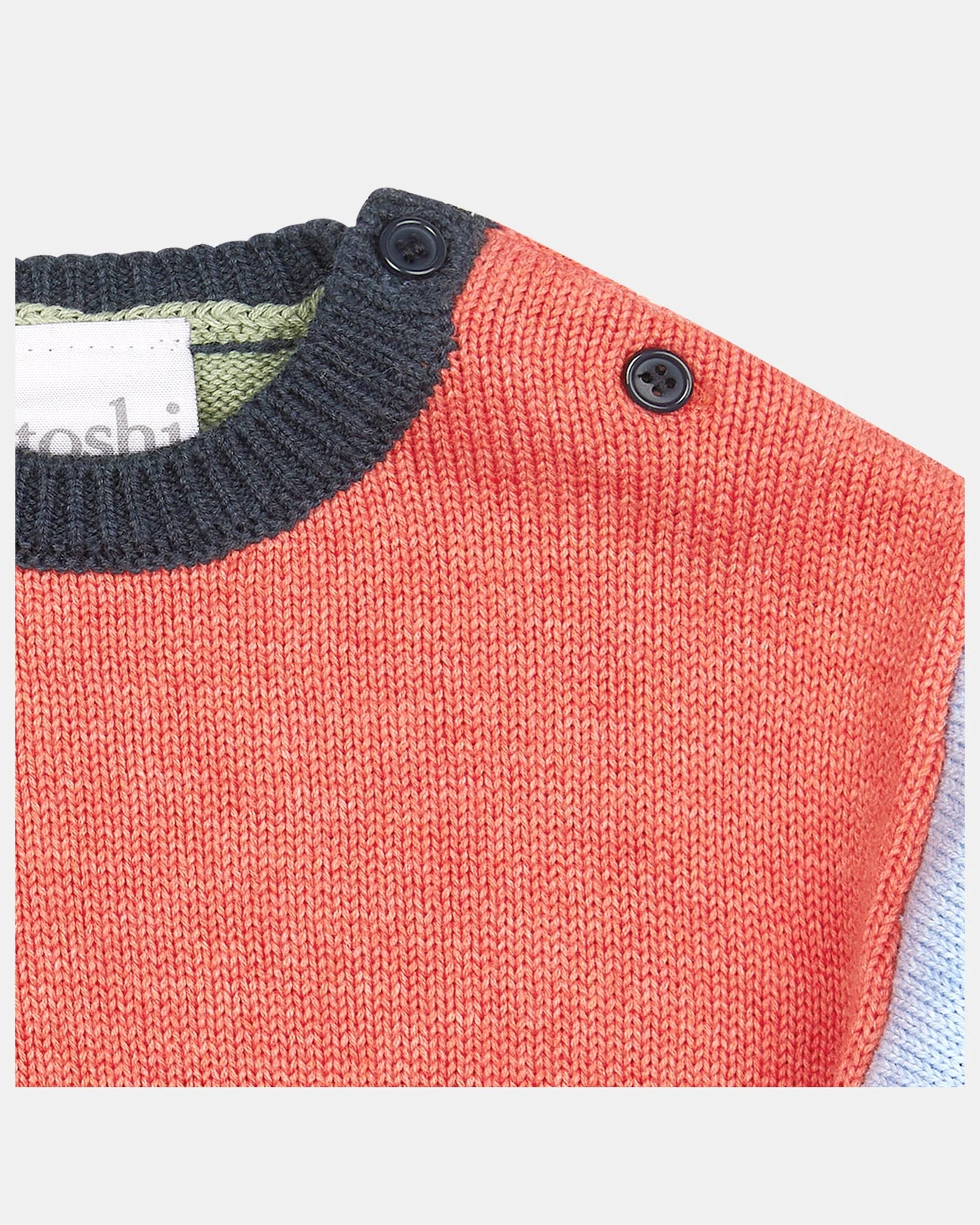 closer look to Pullover Bobby - Paprika shoulder details