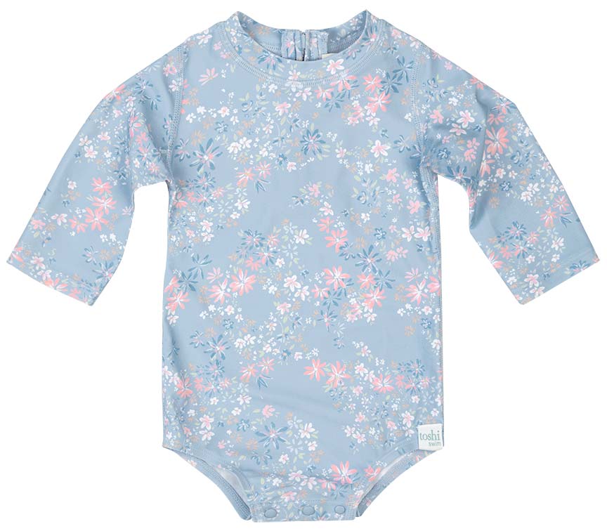 Swim Onesie Long Sleeve- Athena Dusk