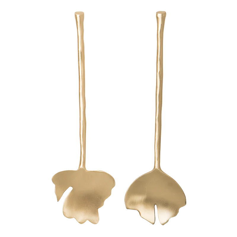 Urban Nature Culture Salad Server Set of Two - Leaves