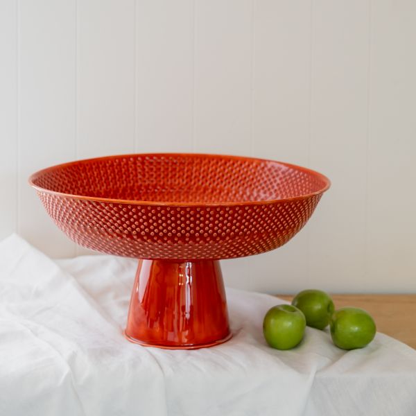 Footed Tray - Orange