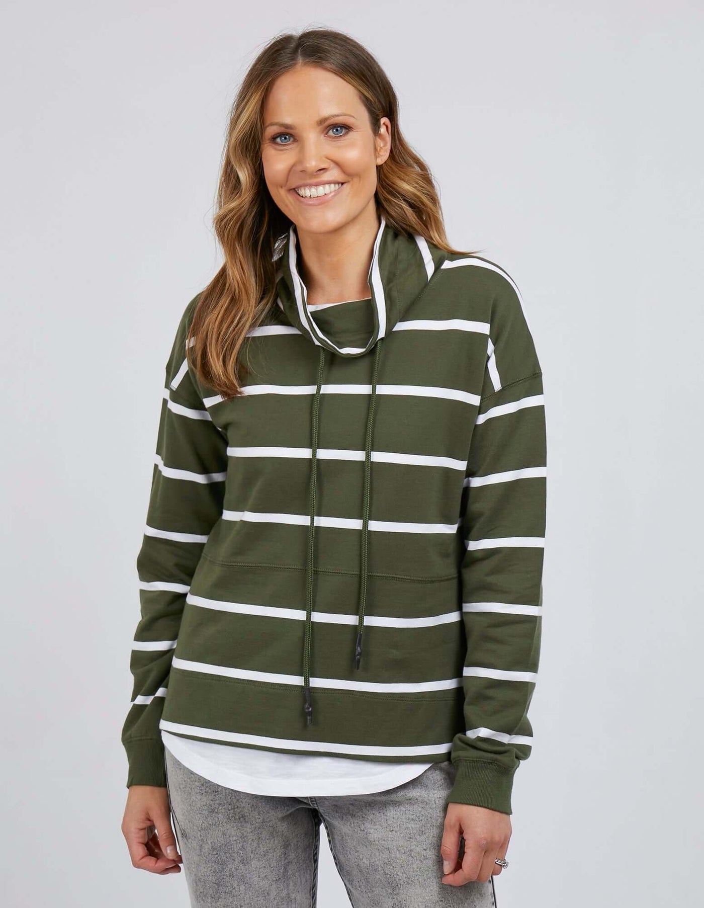 Stripe Funnel Crew - Khaki