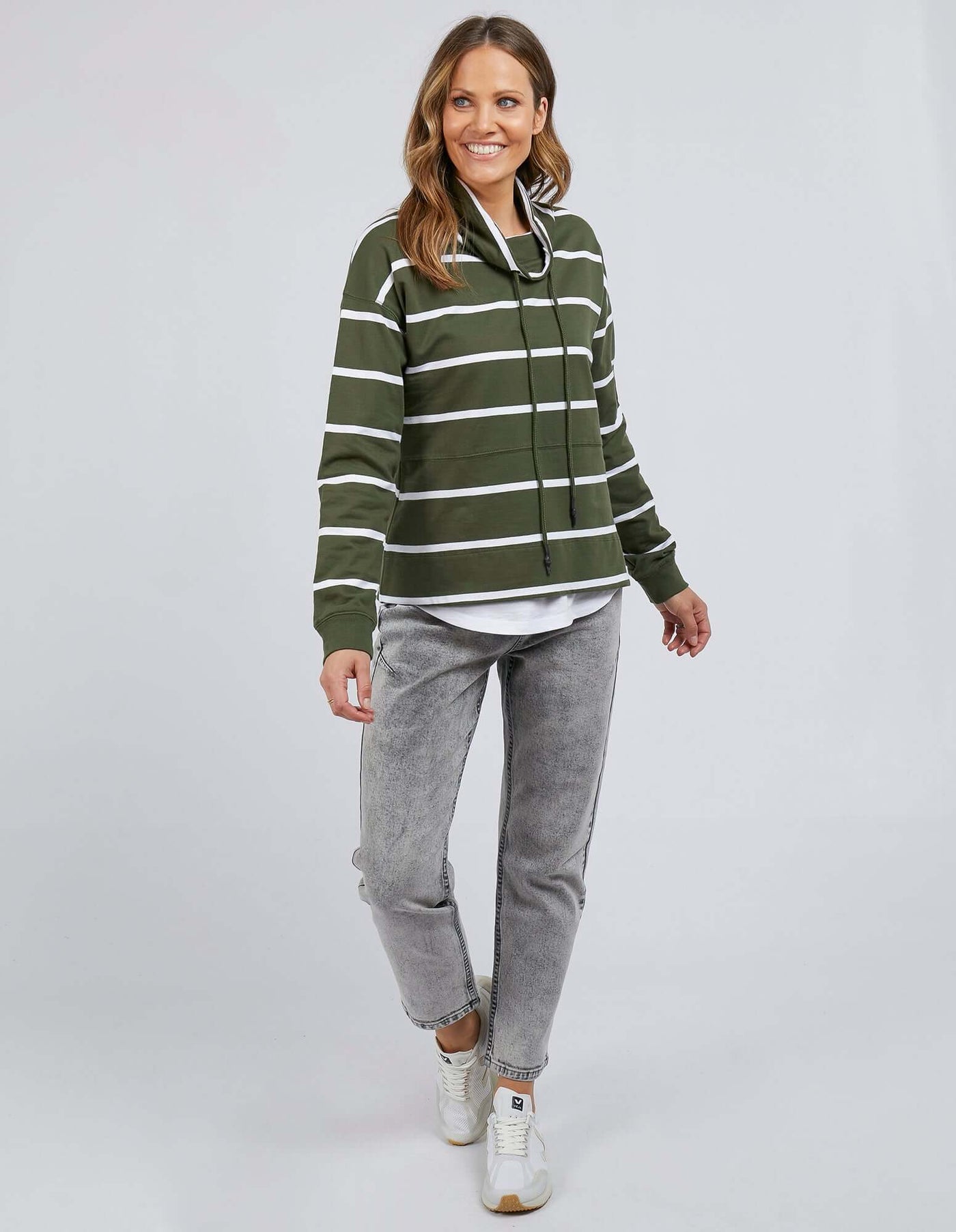 Stripe Funnel Crew - Khaki