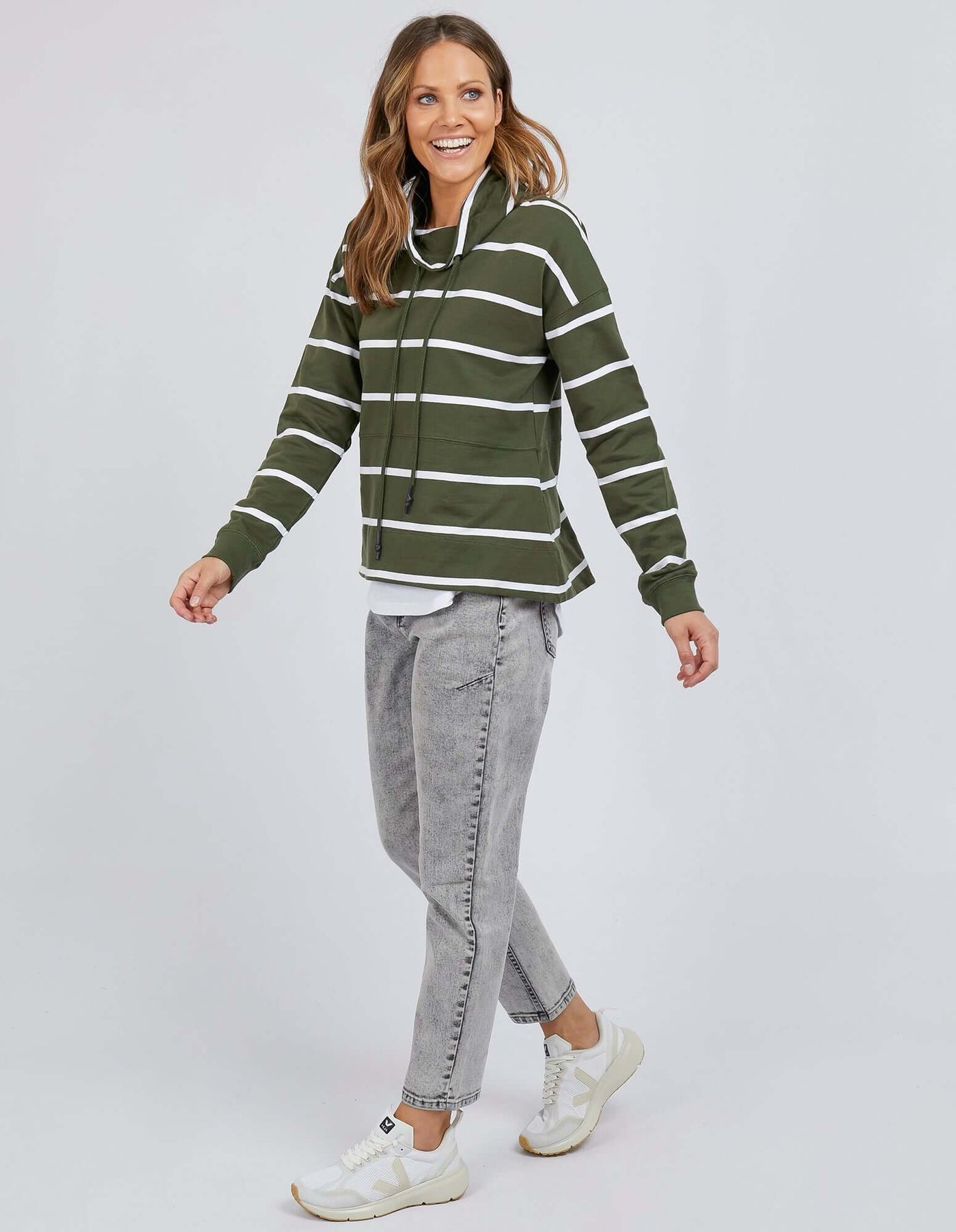 Stripe Funnel Crew - Khaki