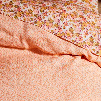 Ajo Linen Quilt Cover - Melon