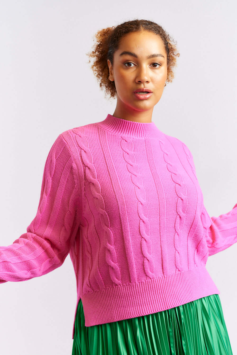 Amber Sweater - Hot Pink