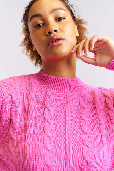 Amber Sweater - Hot Pink