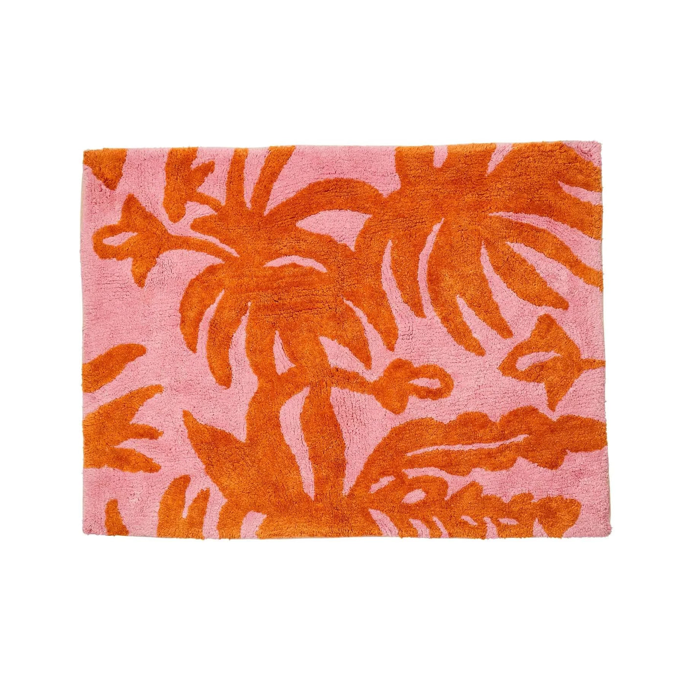 Leafy Bath Mat - Rust