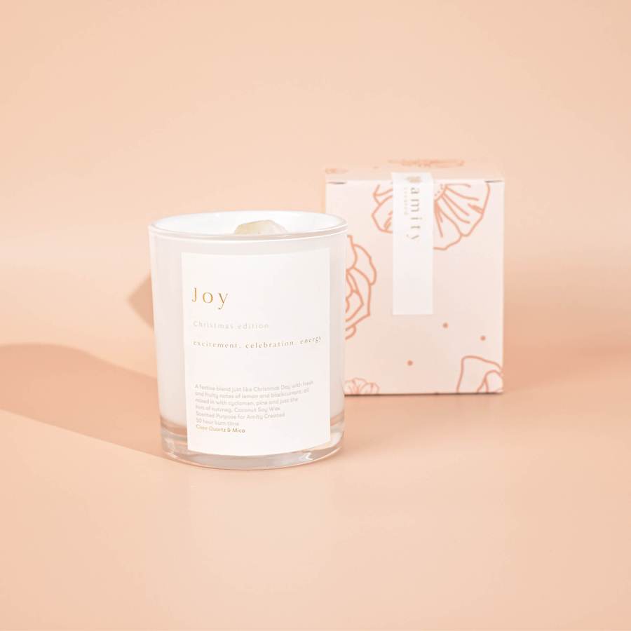 Amity Created - Joy Christmas Candle