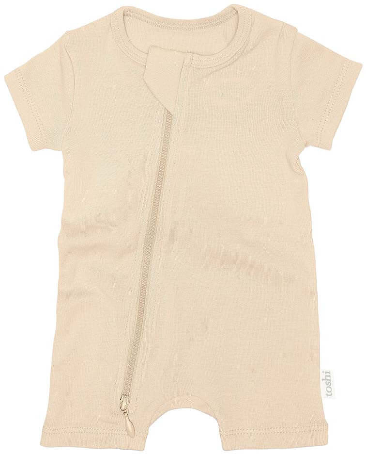 Dreamtime Organic Onesie Short Sleeve - Almond