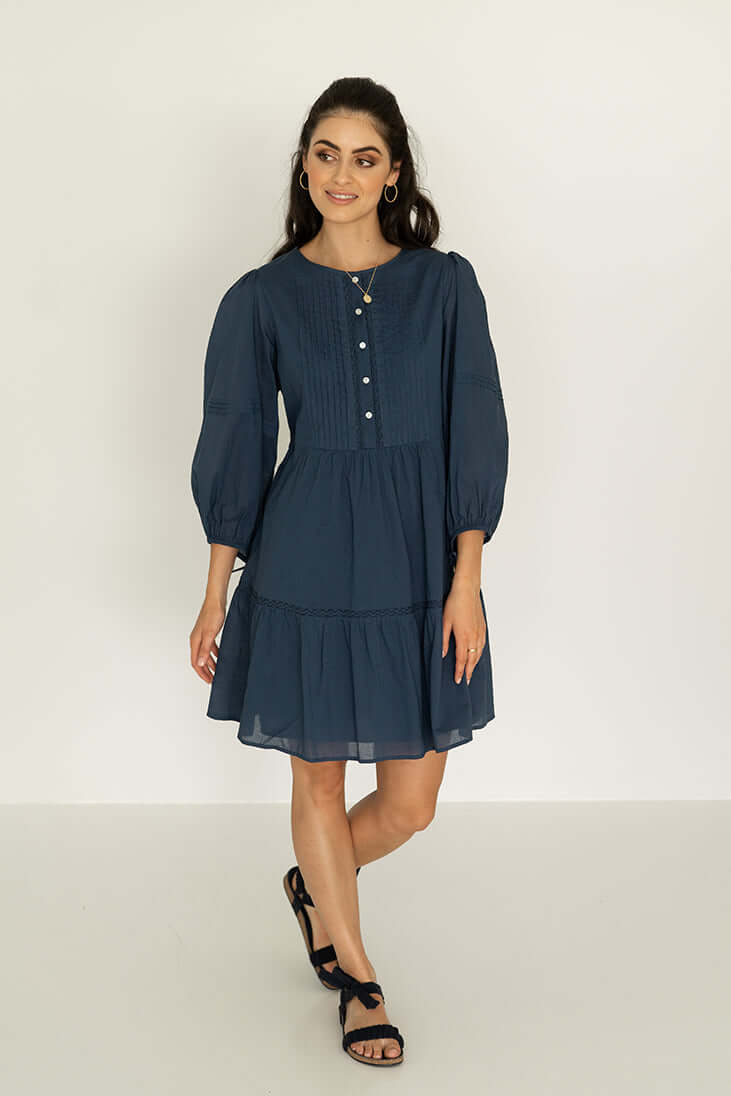 Blossom Dress - Navy