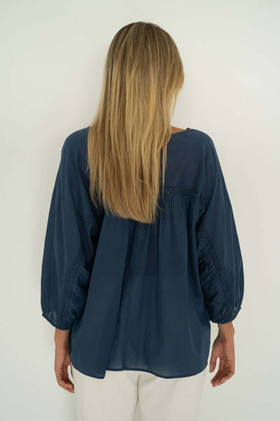 Avery Blouse - Navy