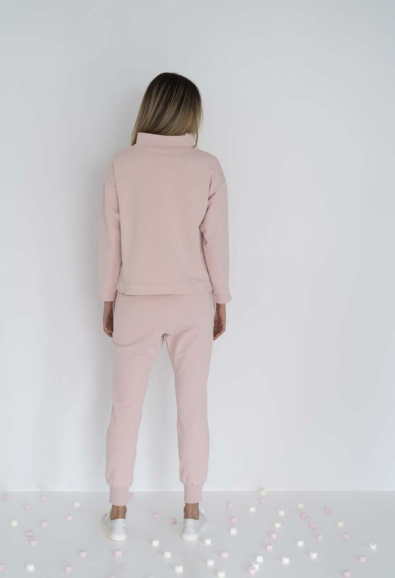 Hazel Track Pant - Black and Blush